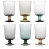 Set di 6 bicchieri a stelo Puro Multicolor