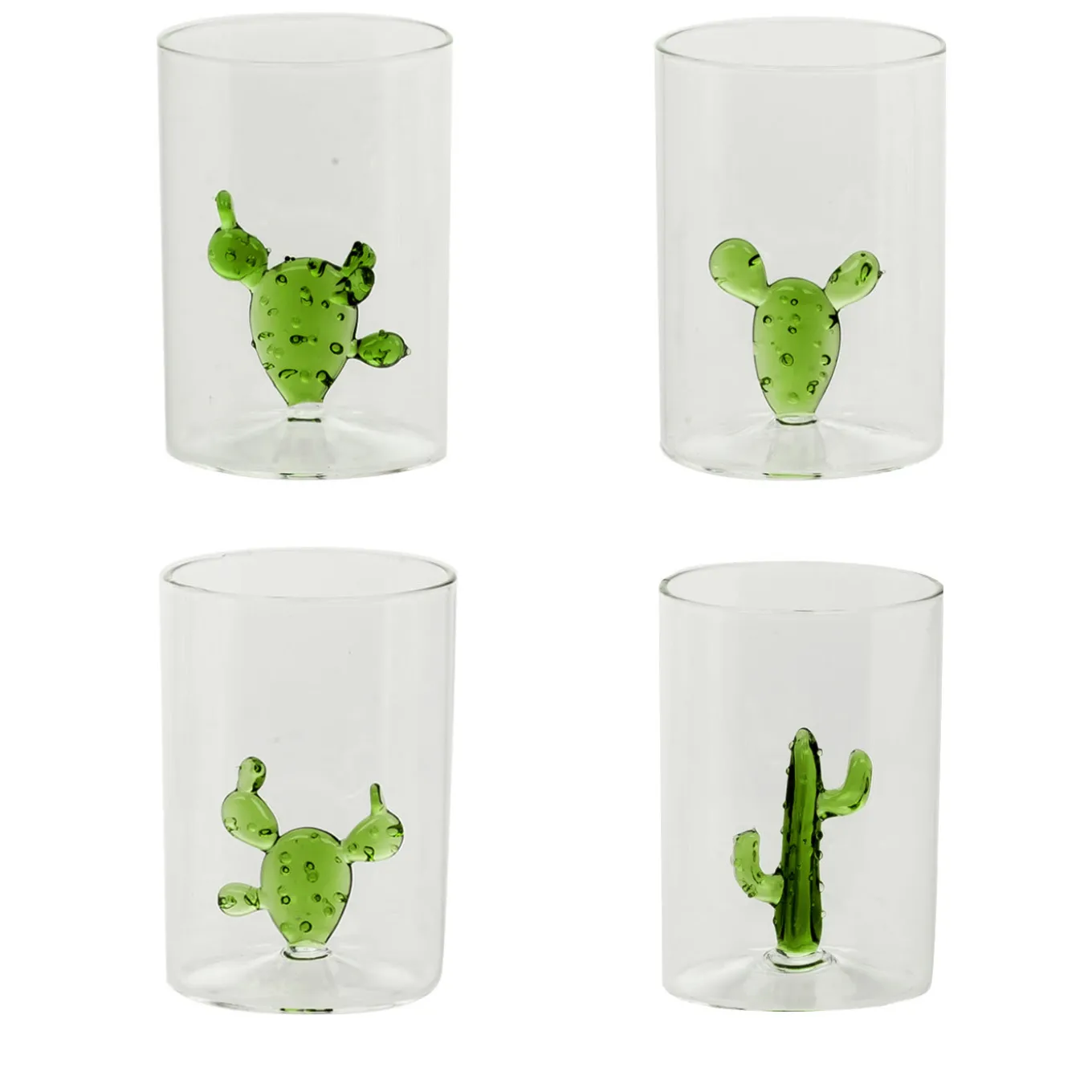 Set di 4 bicchieri Cactus