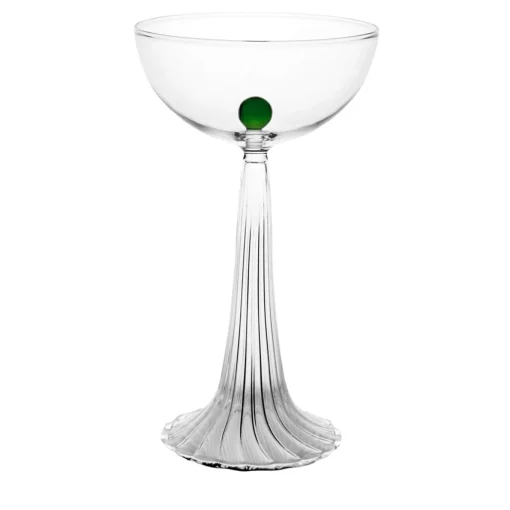 Set di 2 bicchieri coupe Nereida verdi