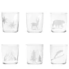 Set di 6 bicchieri da acqua con incisione sulla neve
