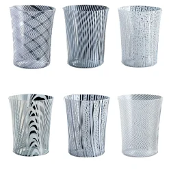 Set di 6 bicchieri da acqua Canova in filigrana bianca di Stefano Marcato