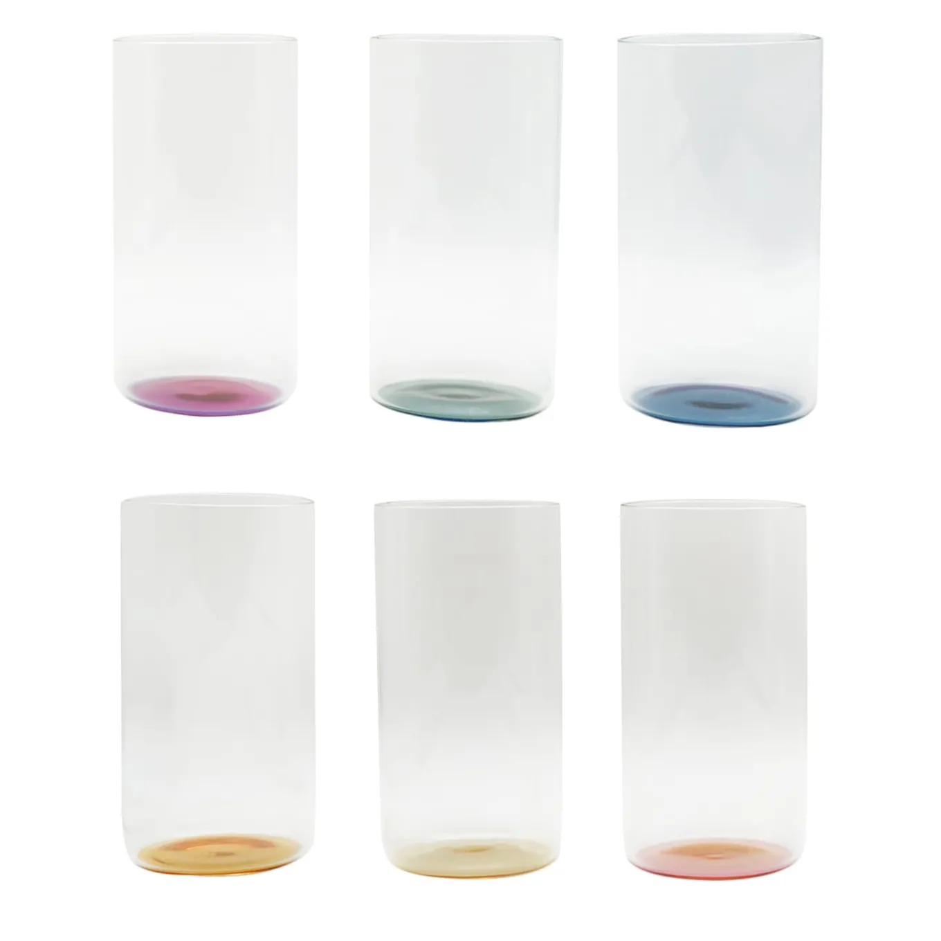 Set di 6 bicchieri da bibita lunghi Iride