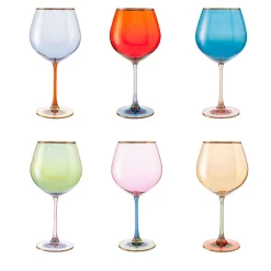 Set di 6 bicchieri da degustazione policromi