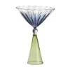 Set di 2 bicchieri da Martini Calypso blu e verdi