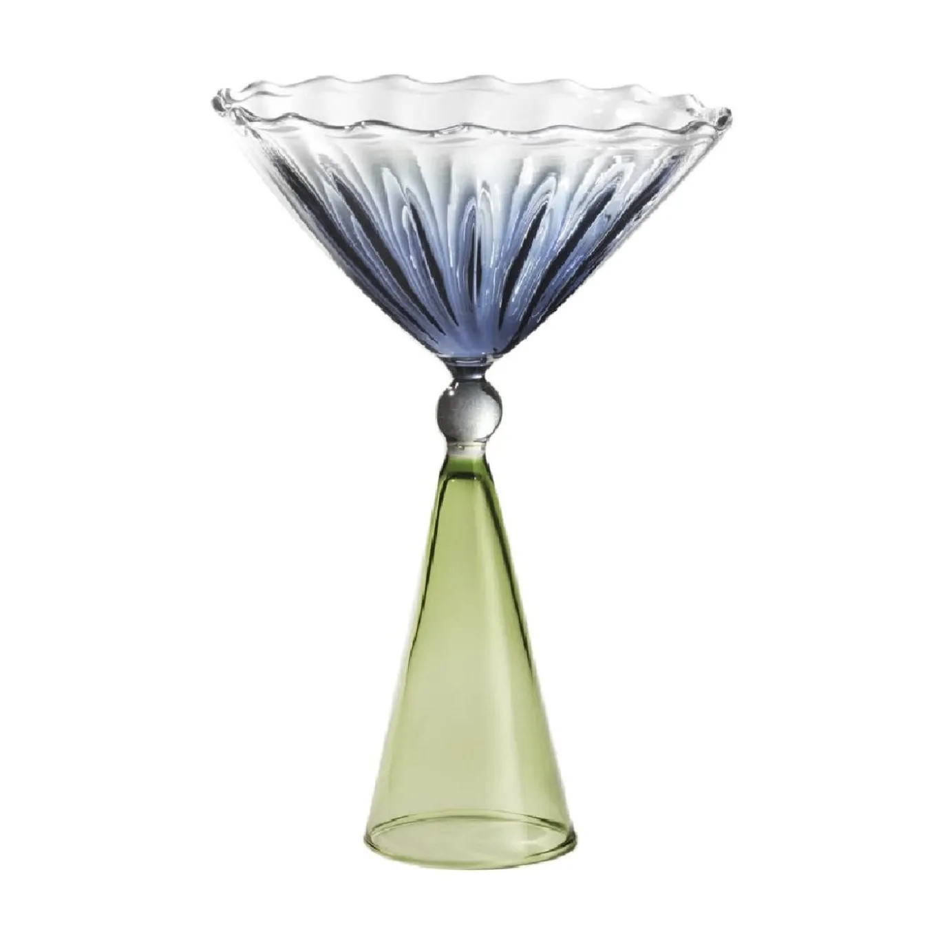 Set di 2 bicchieri da Martini Calypso blu e verdi