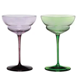 Set di 2 bicchieri da martini decorati a mano Suite