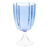 Set di 4 bicchieri da vino a petali azzurri