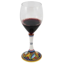 Set di 2 bicchieri da vino medi floreali #2