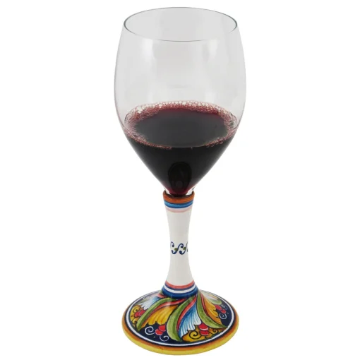 Set di 2 bicchieri da vino medi floreali #2
