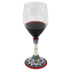 Set di 2 bicchieri da vino floreali medi #1