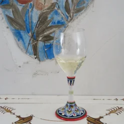 Set di 2 bicchieri da vino floreali medi #1