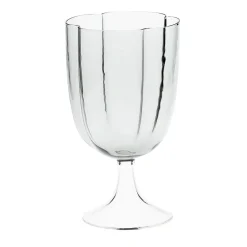 Set di 4 bicchieri da vino a petali grigi