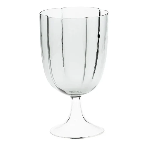Set di 4 bicchieri da vino a petali grigi