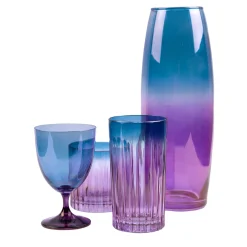 Set di 2 bicchieri da vino viola-blu Fleury