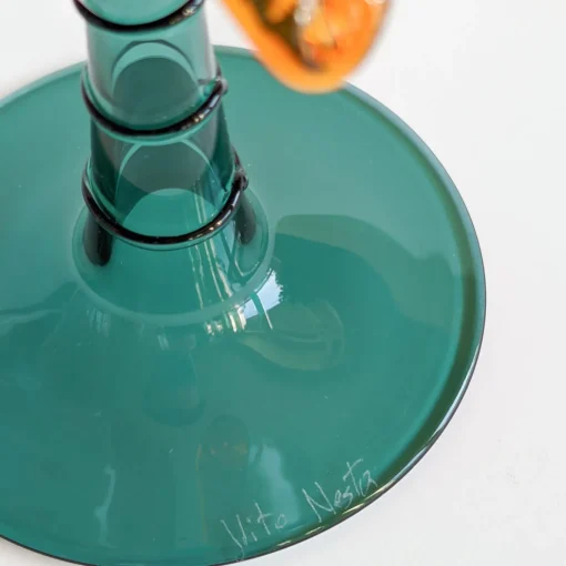 Set di 6 bicchieri da vino in vetro soffiato Las Palmas con forma di palma