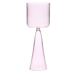 Set di 4 bicchieri da vino alti rosa chiaro Dolce Vita