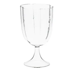 Set di 4 bicchieri da vino trasparenti a petalo