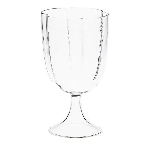 Set di 4 bicchieri da vino trasparenti a petalo