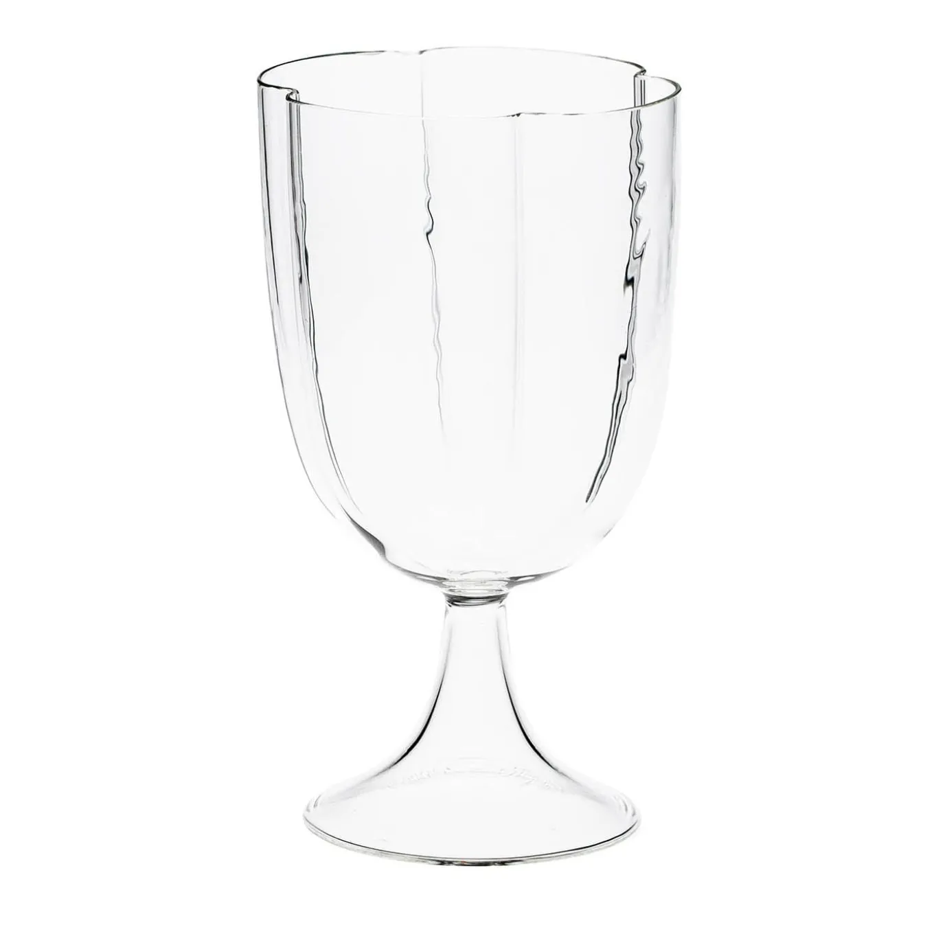 Set di 4 bicchieri da vino trasparenti a petalo