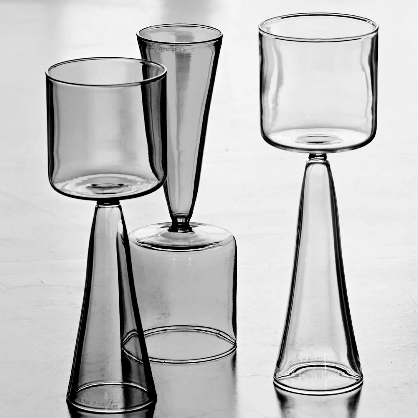 Set di 4 bicchieri da vino alti trasparenti Dolce Vita