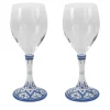 Set di 2 bicchieri da vino floreali medi #3