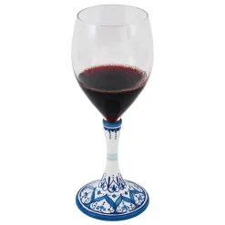 Set di 2 bicchieri da vino floreali medi #3