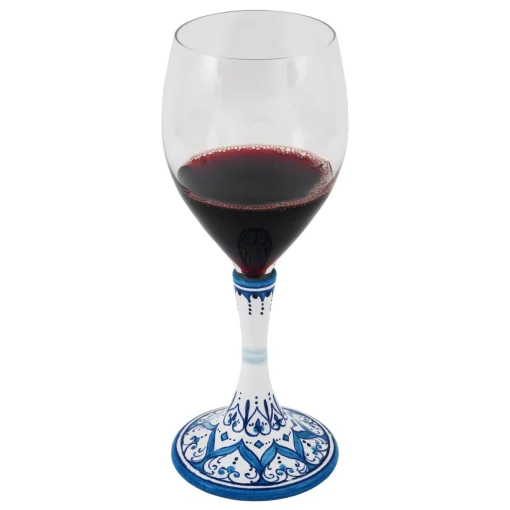 Set di 2 bicchieri da vino floreali medi #3