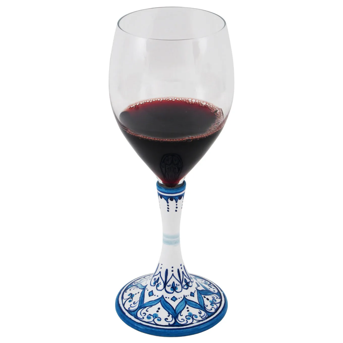 Set di 2 bicchieri da vino floreali medi #3
