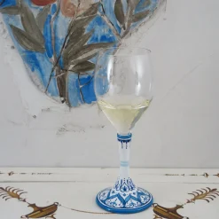 Set di 2 bicchieri da vino floreali medi #3