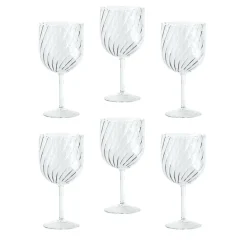 Set di 6 bicchieri Dafne in vetro soffiato