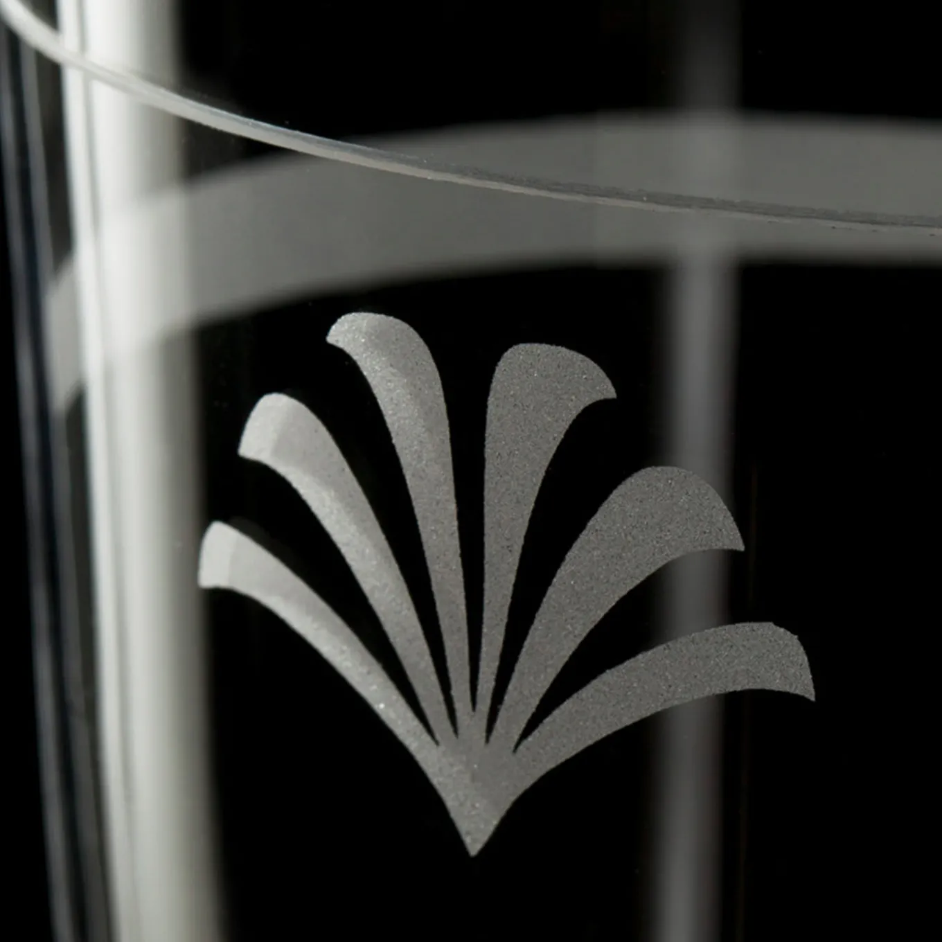 Set di 3 bicchieri di cristallo Ventagli