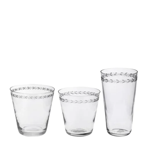 Set di 3 bicchieri di cristallo Cibrario
