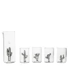 Set di 4 bicchieri e 1 caraffa Collezione Cactus