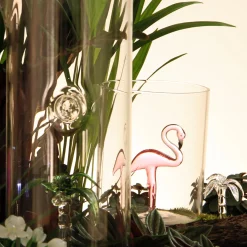 Set di 4 bicchieri e brocca di Fenicottero