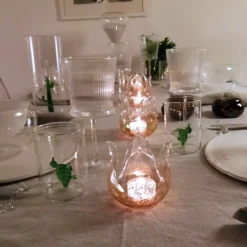 Set di 4 bicchieri e brocca con cactus