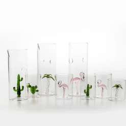 Set di 4 bicchieri e brocca Palma
