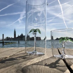 Set di 4 bicchieri e brocca Palma