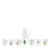 Set di 6 bicchieri e caraffa Flower Power