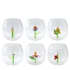 Set di 6 bicchieri Flower Power
