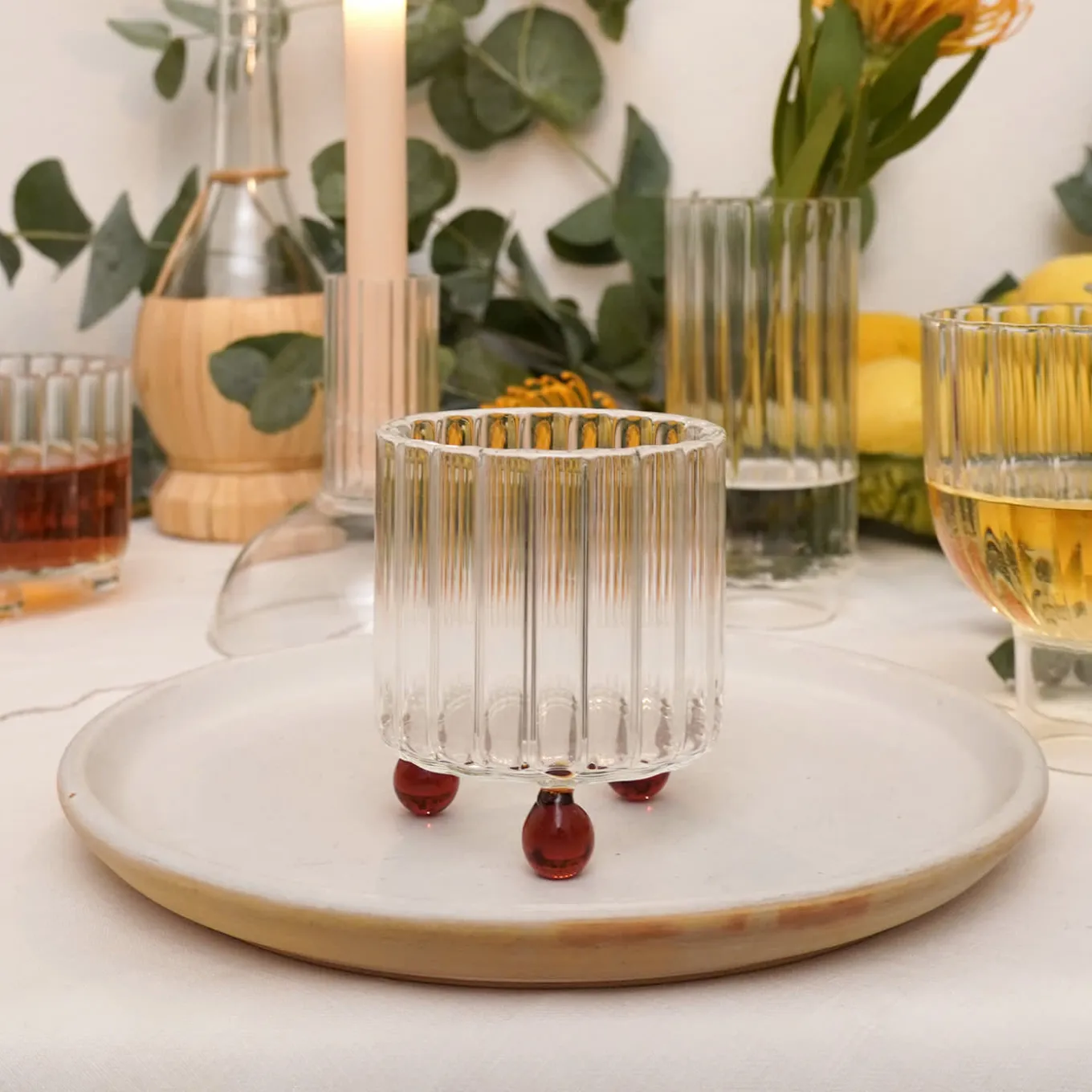 Set di 2 bicchieri Lowball High Spirits Ambra Rossa