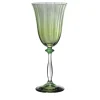 Set di 6 calici da vino in vetro soffiato verde Primula