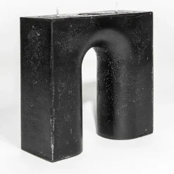Set di 2 candele bianche e nere Trionfo