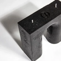 Set di 2 candele bianche e nere Trionfo