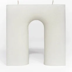 Set di 2 candele bianche e nere Trionfo