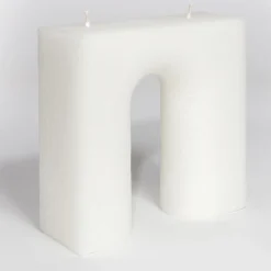 Set di 2 candele bianche e nere Trionfo