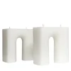 Set di 2 candele bianche Trionfo