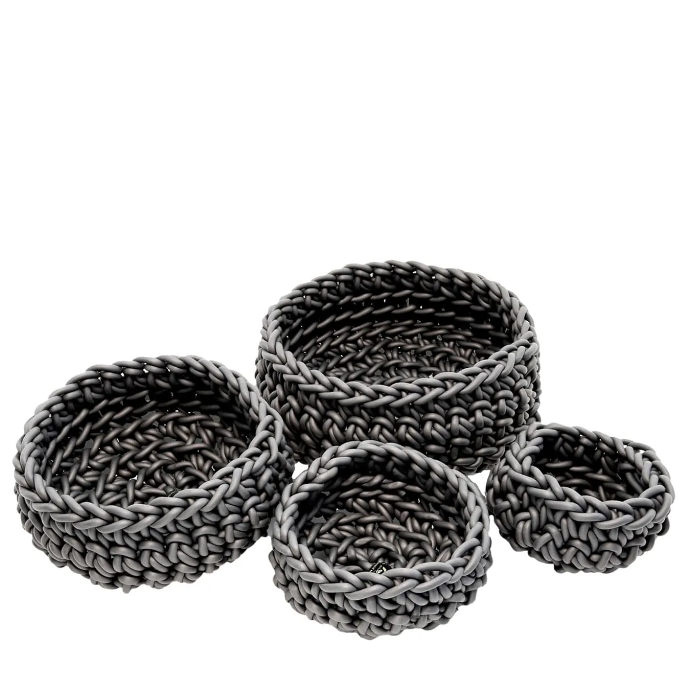 Set di 4 cestini grigi Classico di Rosanna Contadini