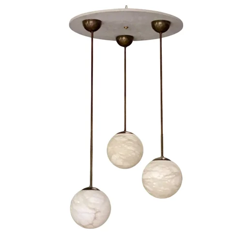 Set di 3 ciondoli "Maxi Luna di Alabastro