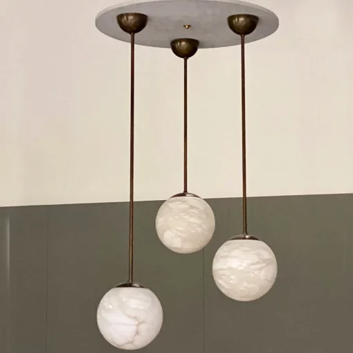 Set di 3 ciondoli "Maxi Luna di Alabastro