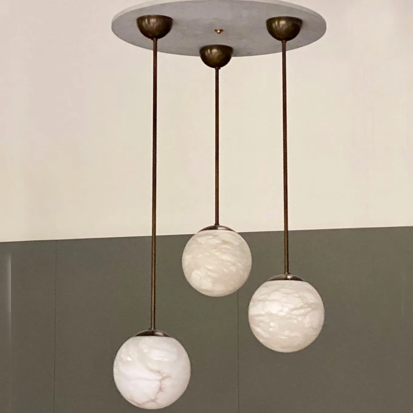 Set di 3 ciondoli "Maxi Luna di Alabastro